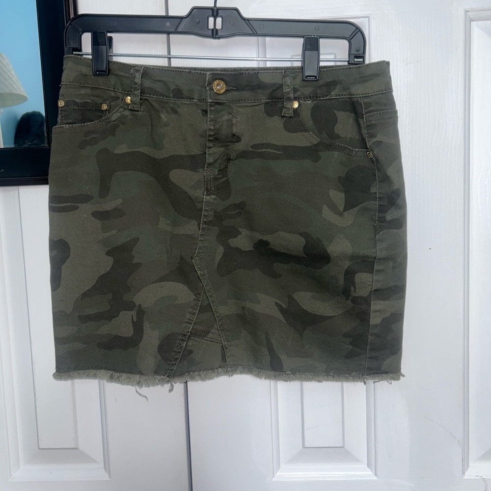 Camo Jean Skirt